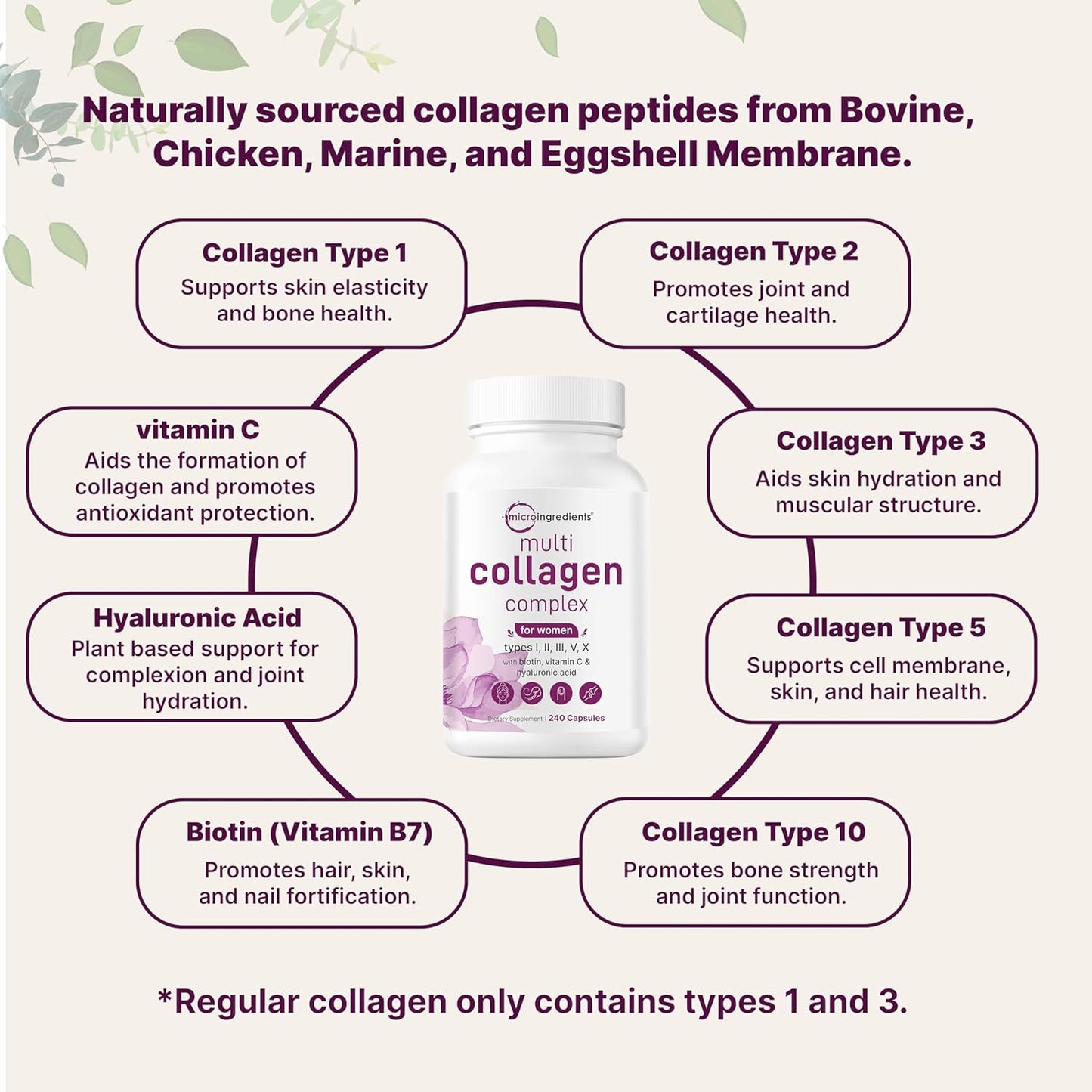 MicroIngredients™ Complejo de Colágeno Múltiple